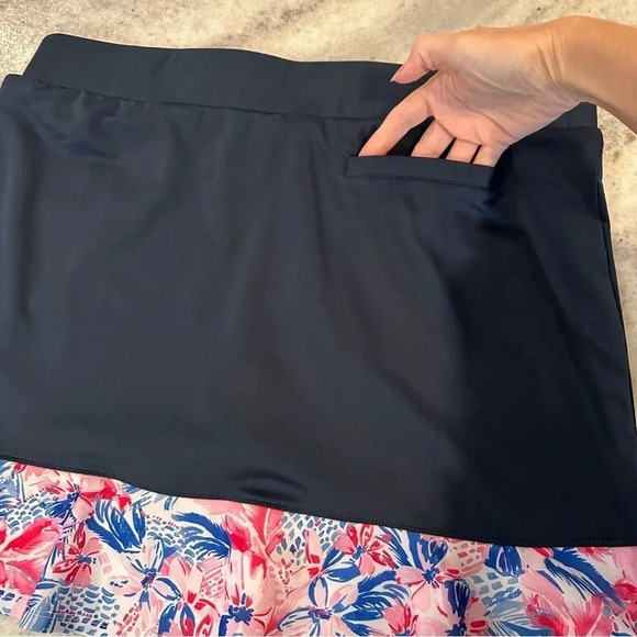 Stella Parker UPF 50 Mermaid Hem Navy & Floral Skort Size Large - Picture 7 of 11